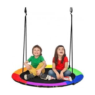 Columpio Redondo Multicolor Infantil Colgante Para Exterior