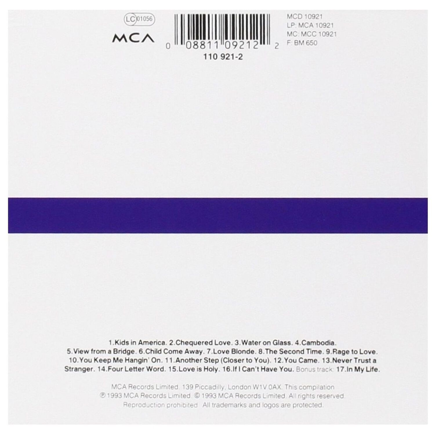 Kim Wilde - Singles Collection | Cd image number 1.0