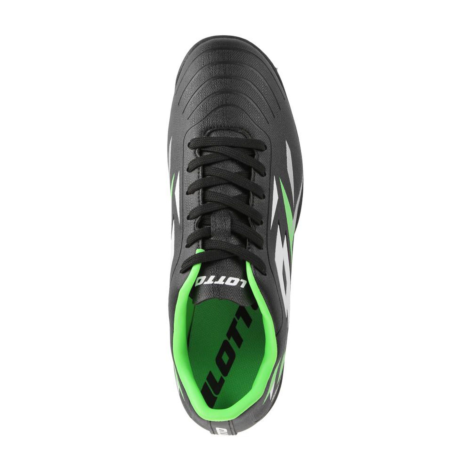 Zapatilla F&uacute;tbol Juvenil Lotto Solista Tf Jr Negro/verde image number 4.0