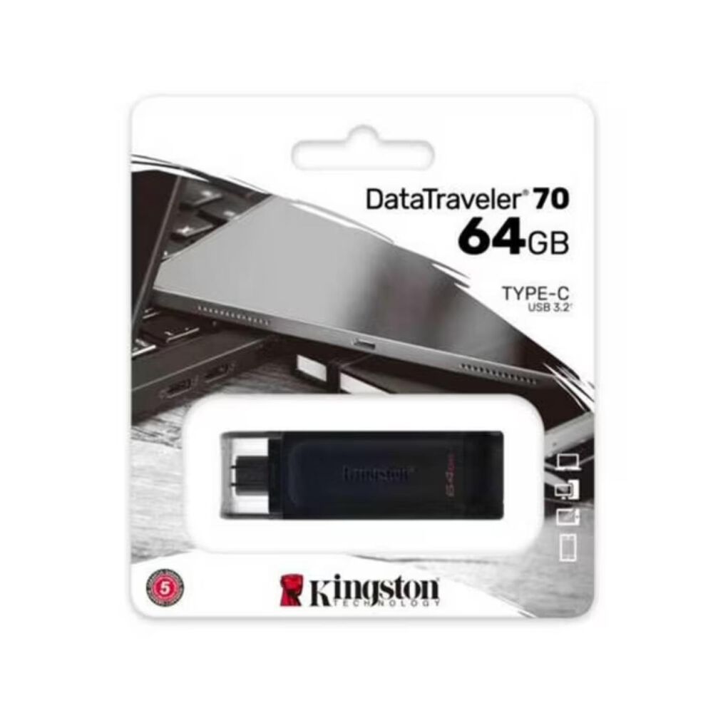 Pendrive Usb 3.2 Tipo C 64gb Negro Dt70 image number 4.0