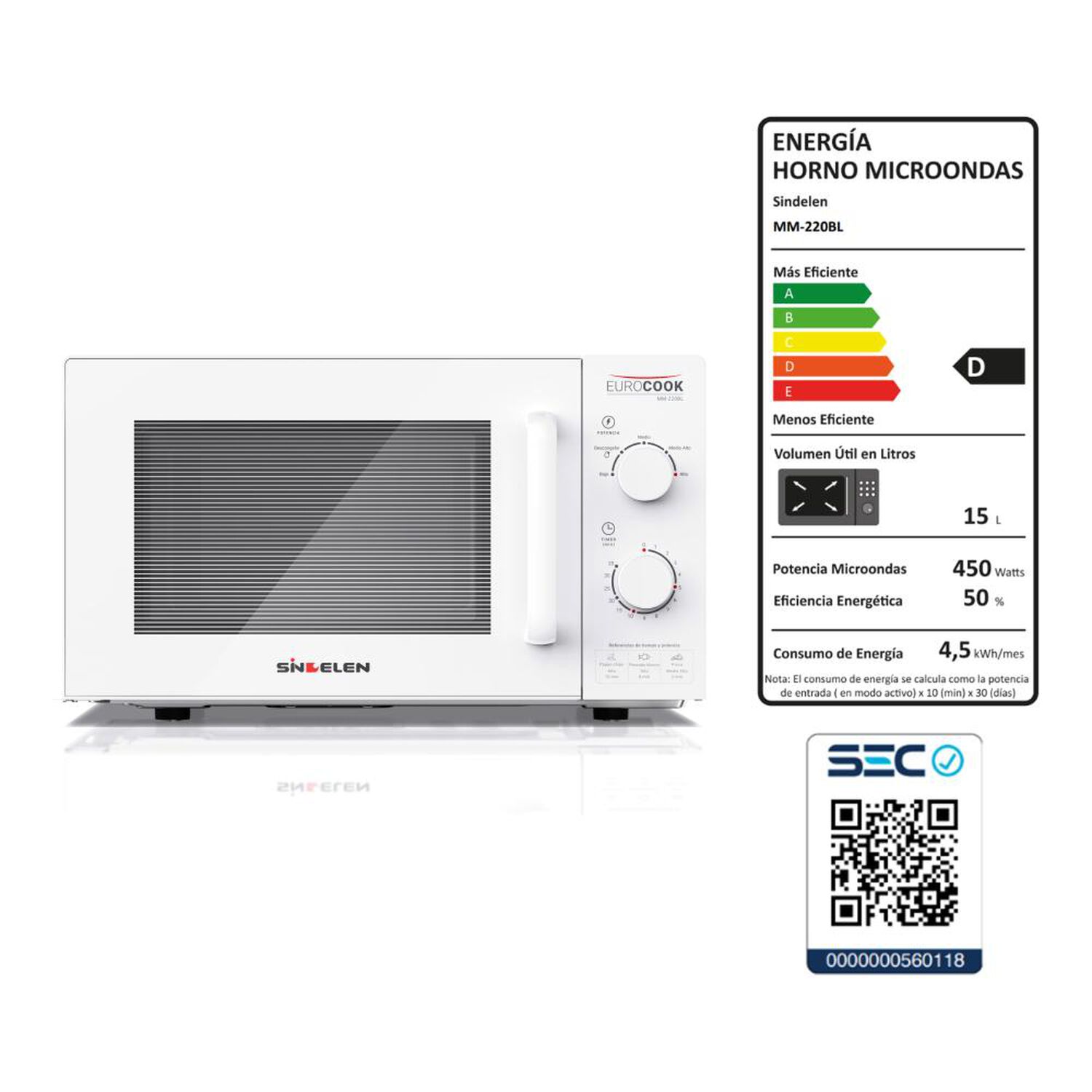 Microondas Sindelen Mm-220bl / 700w image number 6.0
