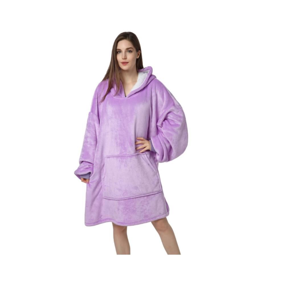 Poleron Felpa Con Capucha Manta Polar Bata Frazada Inviern image number 27.0