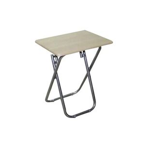 Mesa Plegable Port&aacute;til Auxiliar Multiuso Liviana Caf&eacute; Claro