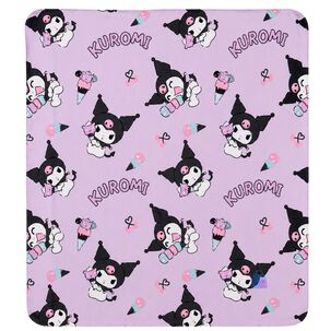Manta Polar Sherpa Dise&ntilde;o Kuromi 127x152cms Suave - Ps