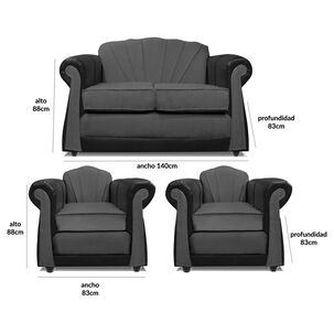 Juego De Living Elegant Marsella / 4 Cuerpos