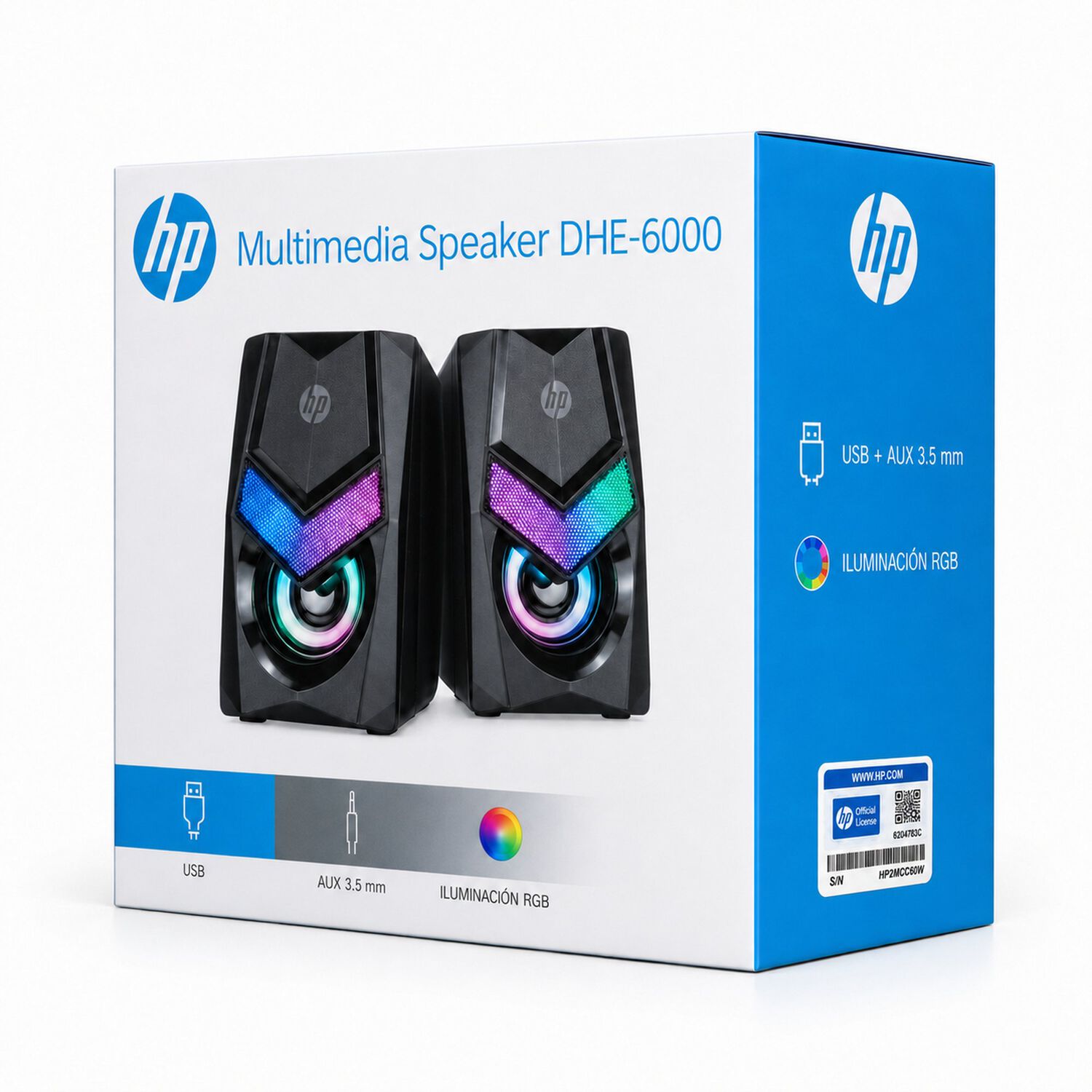 Parlante Usb Hp Multimedia Con Iluminaci&oacute;n Rgb Dhe-6000 image number 5.0