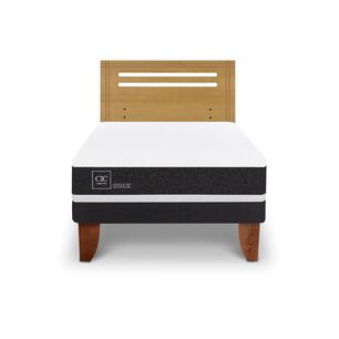 Cama Europea Cic Ortopedic / 1.5 Plazas / Base Normal + Respaldo