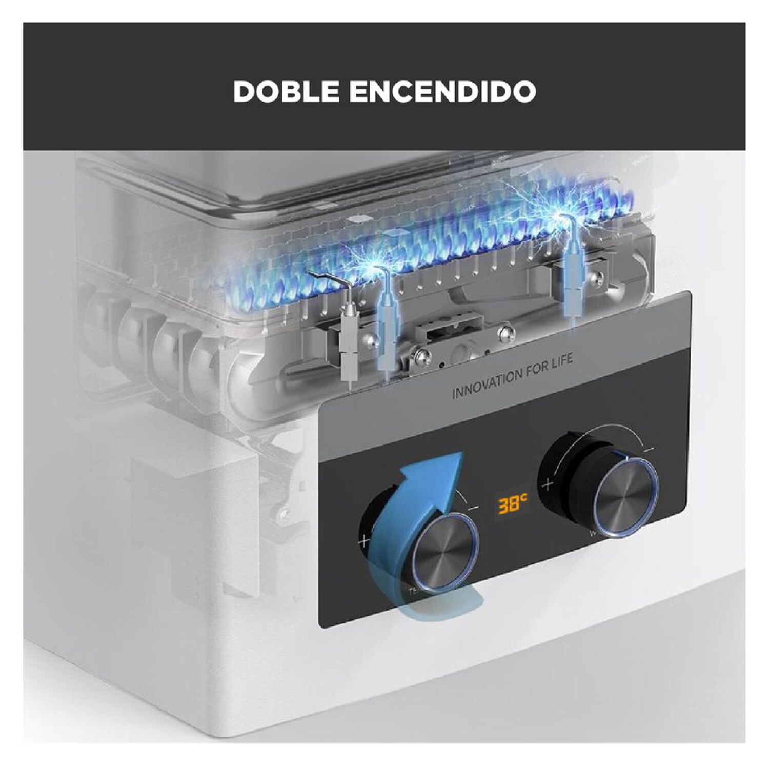 Calefont Midea MGWH13-26MDNCLW-GL  / Tiro Natural / Gas Licuado  / 13 Litros image number 6.0