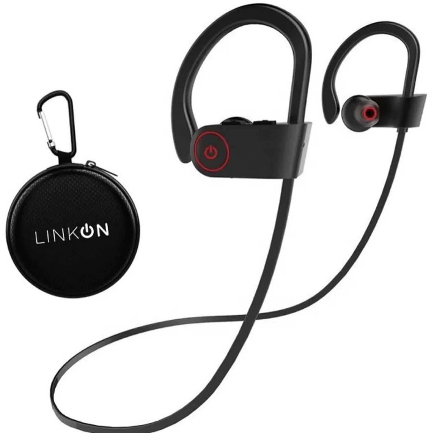 Audifonos Deportivos Inalambricos Bluetooth Microfono Color Negro Linkon image number 0.0