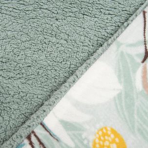 Plumon Coral Estampado Sherpa King Laurel