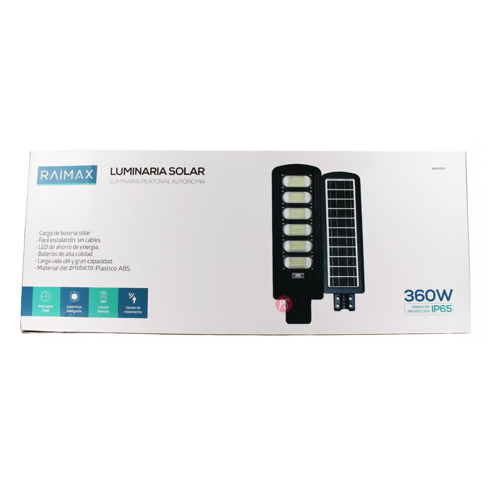 Foco Solar Raimax 360w Led Ip65 Con Control Y Sensor - Ps image number 3.0