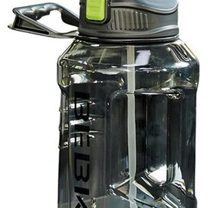 Botella De Agua Deportiva Gym Fitness + Pajita Unisex 2300ml