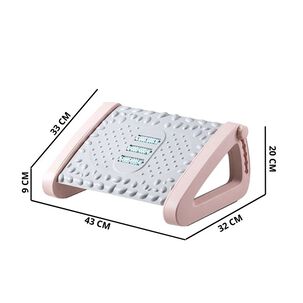 Reposapiés Rodillos De Masaje Pedal Ajustable Ergonomico - Rosa