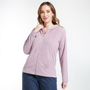 Poler&oacute;n Melange Regular Cuello Redondo Con Capucha Mujer Geeps