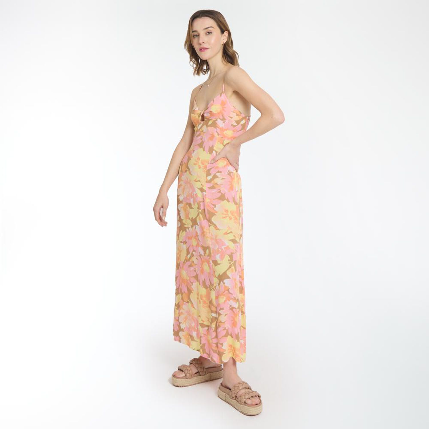 Vestido Largo Sin Mangas Cuello V Mujer Ocean Pacific image number 2.0