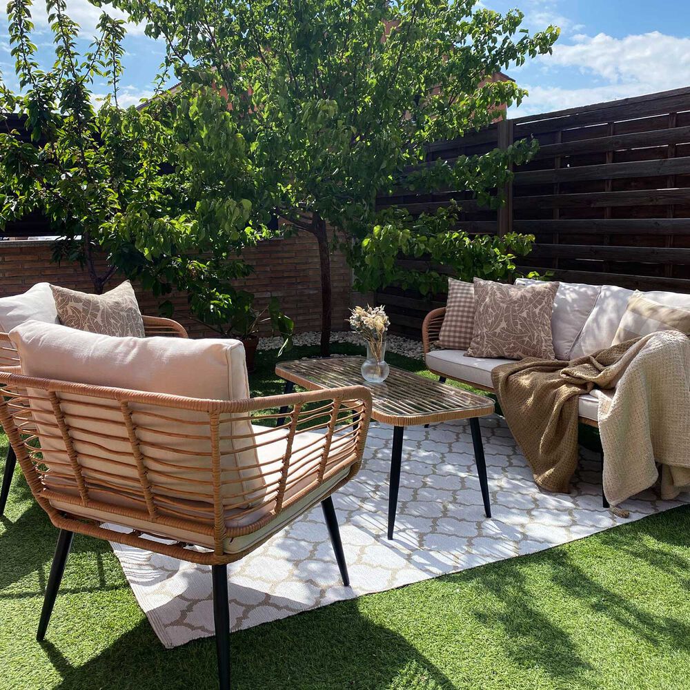 Juego Living Terraza Bali Coj&iacute;n Marfil 4 Pers image number 2.0