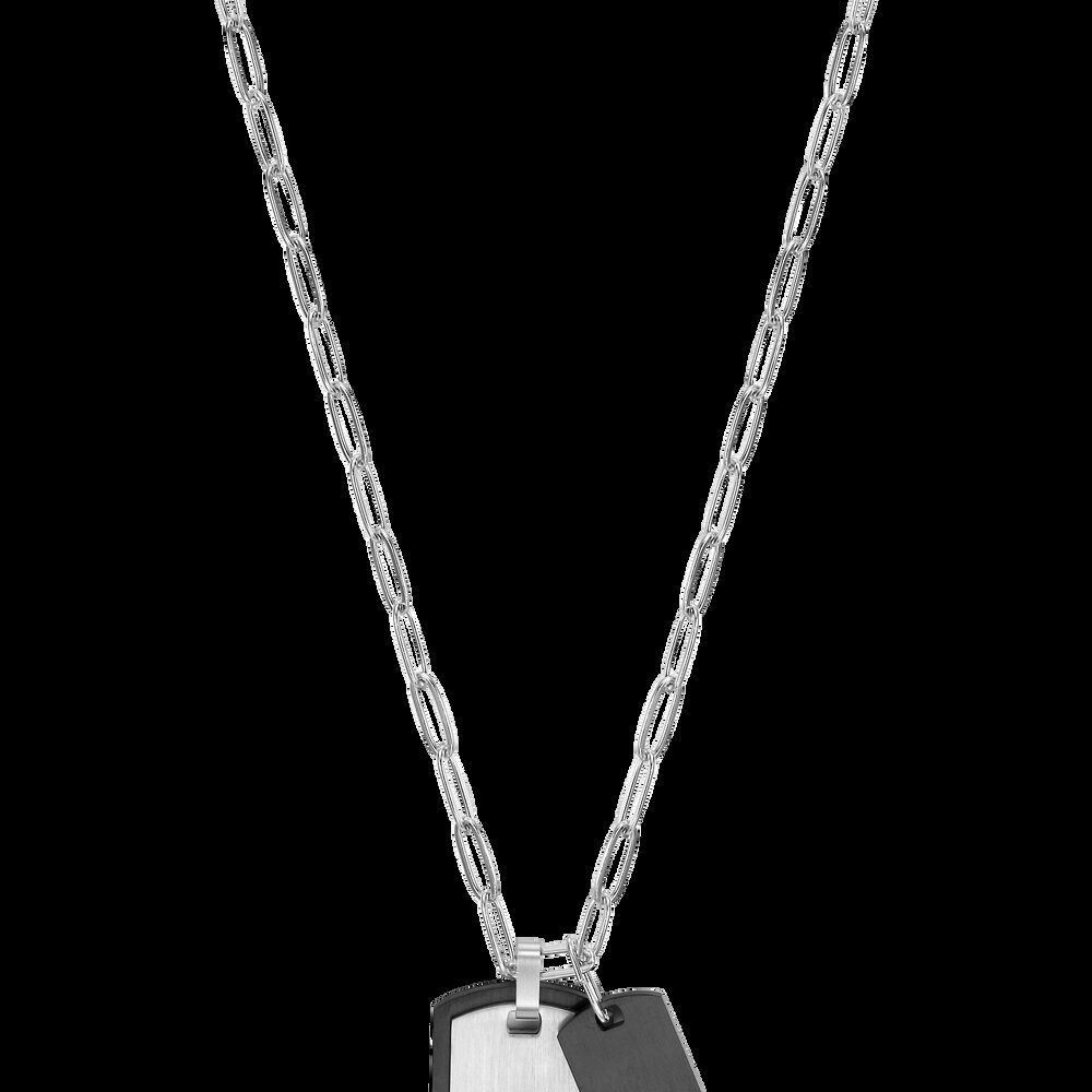 Cadena De Hombre Cat J003n00121 Plateado-negro image number 0.0