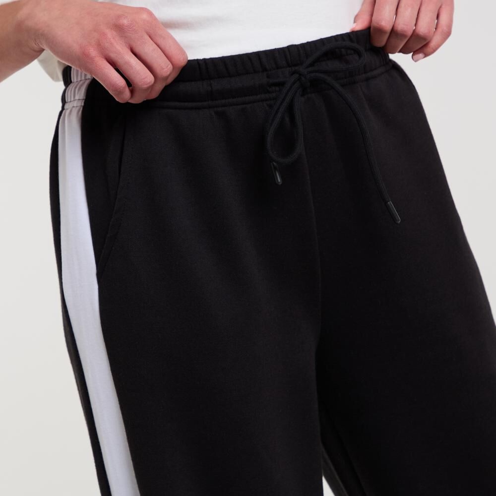 Pantalón De Buzo Tiro Medio Wide Leg Mujer Rolly Go image number 4.0