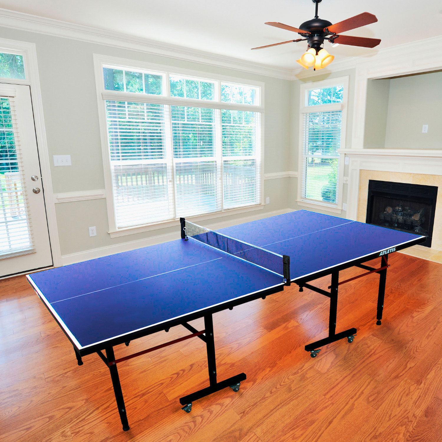 Mesa De Ping Pong Plegable Profesional Azul image number 5.0