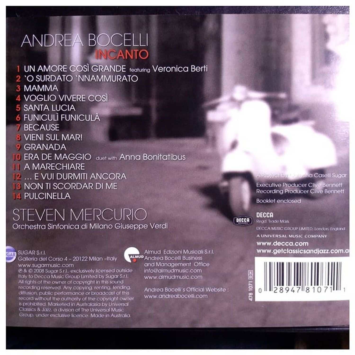 Andrea Bocelli - Incanto | Cd image number 3.0