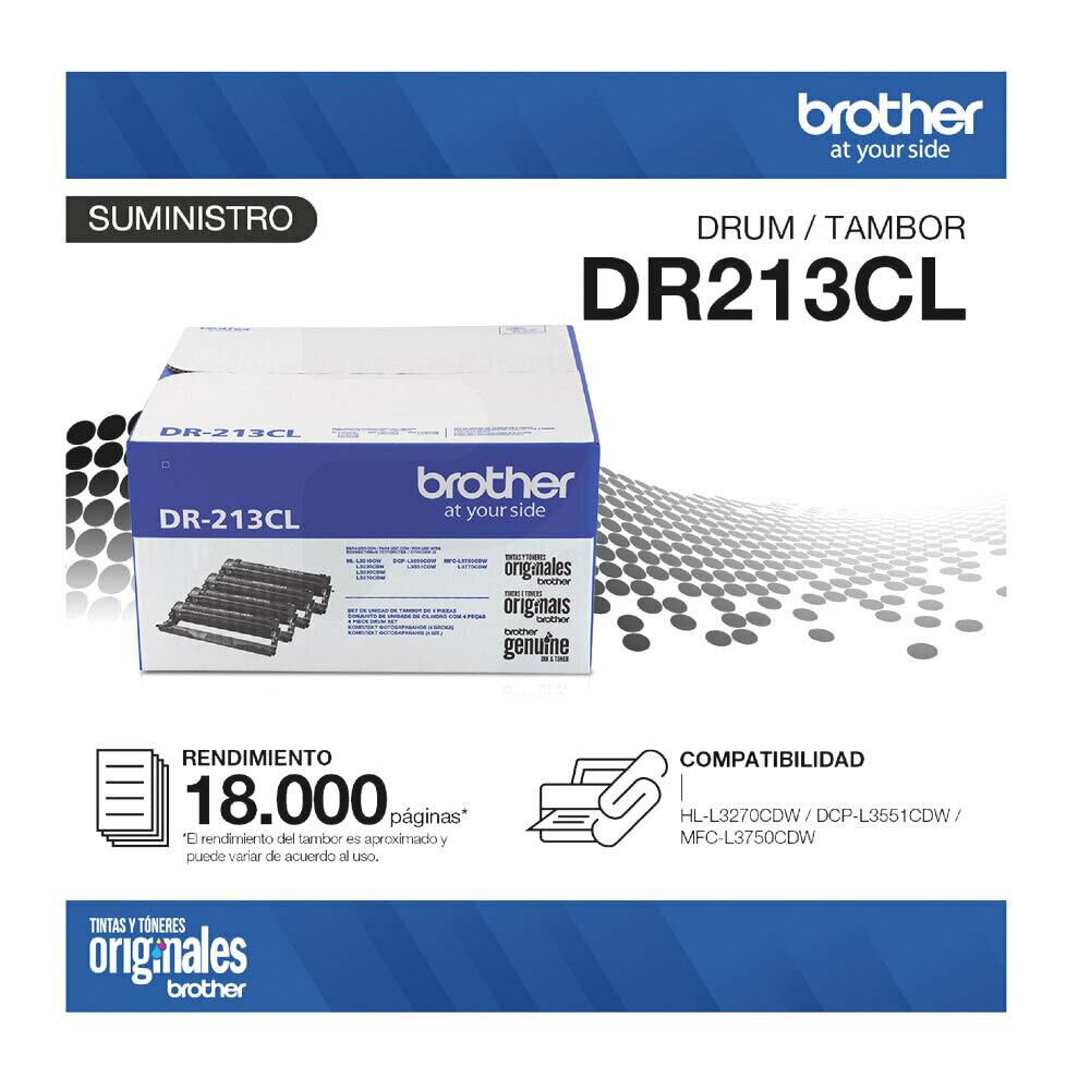 Unidad De Tambor De Imagen Brother Dr213cl Original image number 2.0