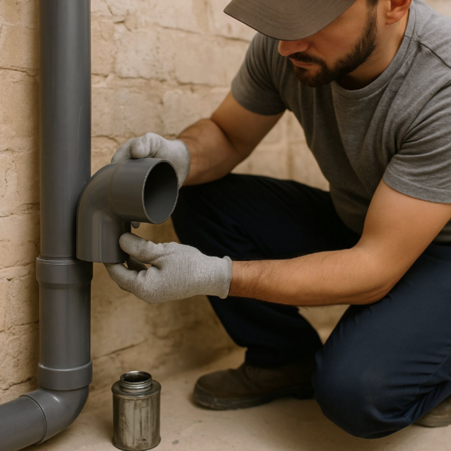 Codo Pvc Gris Sanitario 50 Mm X 90 Grados Pvc image number 2.0