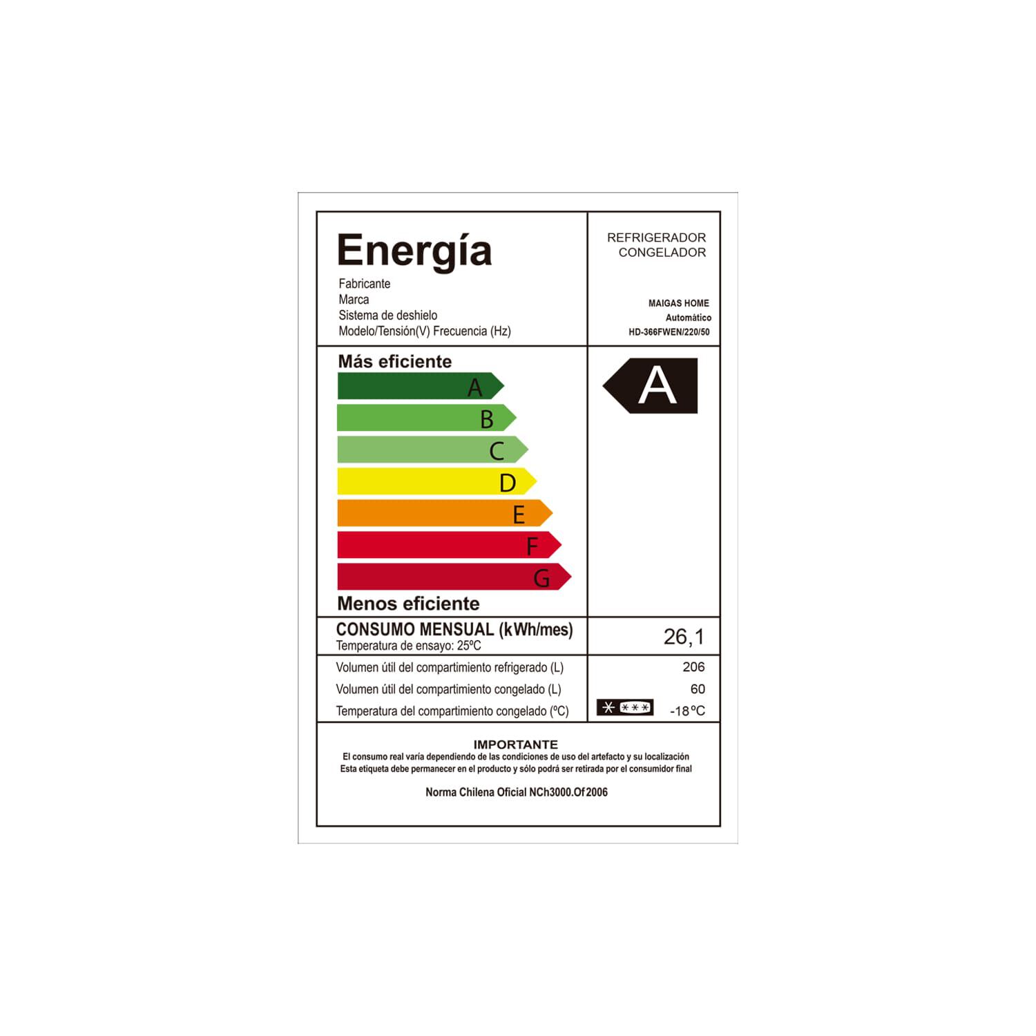 Refrigerador No Frost 266 Lts image number 3.0