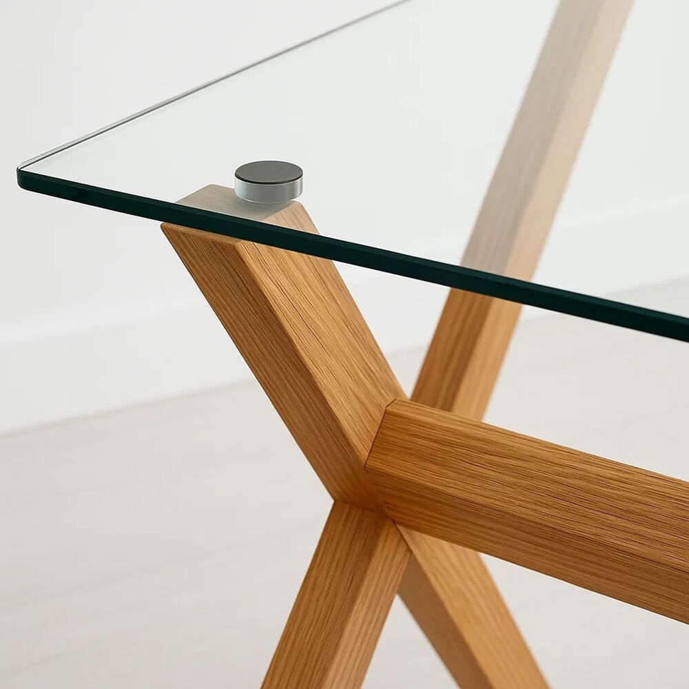 Mesa De Comedor Rectangular Vidrio Cross 140x90cm image number 12.0