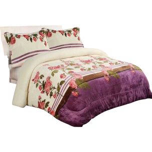 Cobertor De Invierno Plush Con Chiporro 2 Plazas + 2 Fundas De Almohada Ccp-58