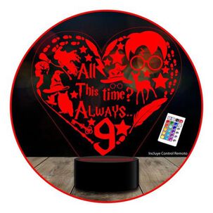 Ilusión 3d Hp Corazón Kawaii Harry C/remoto
