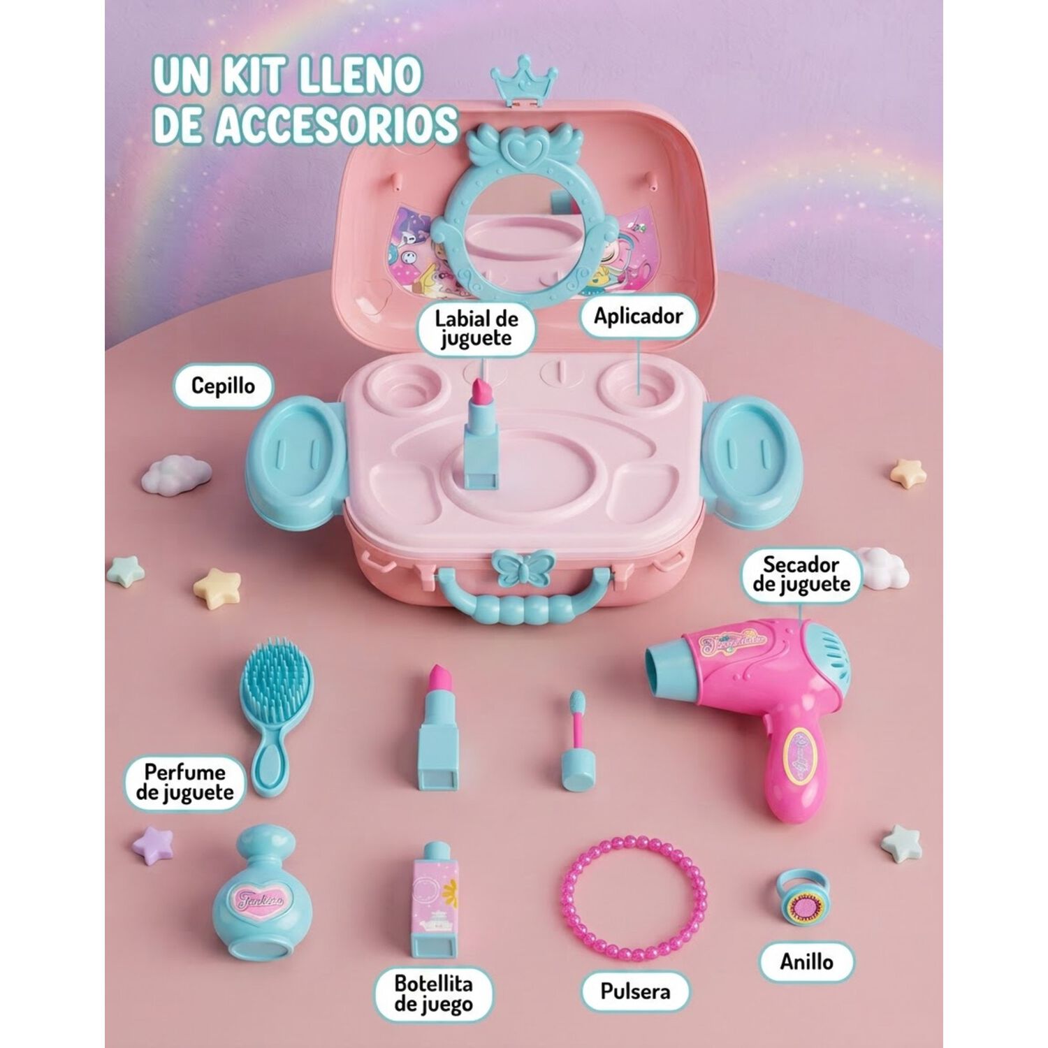 Juguete Kit Belleza Unicornio Para Ni&ntilde;as image number 4.0