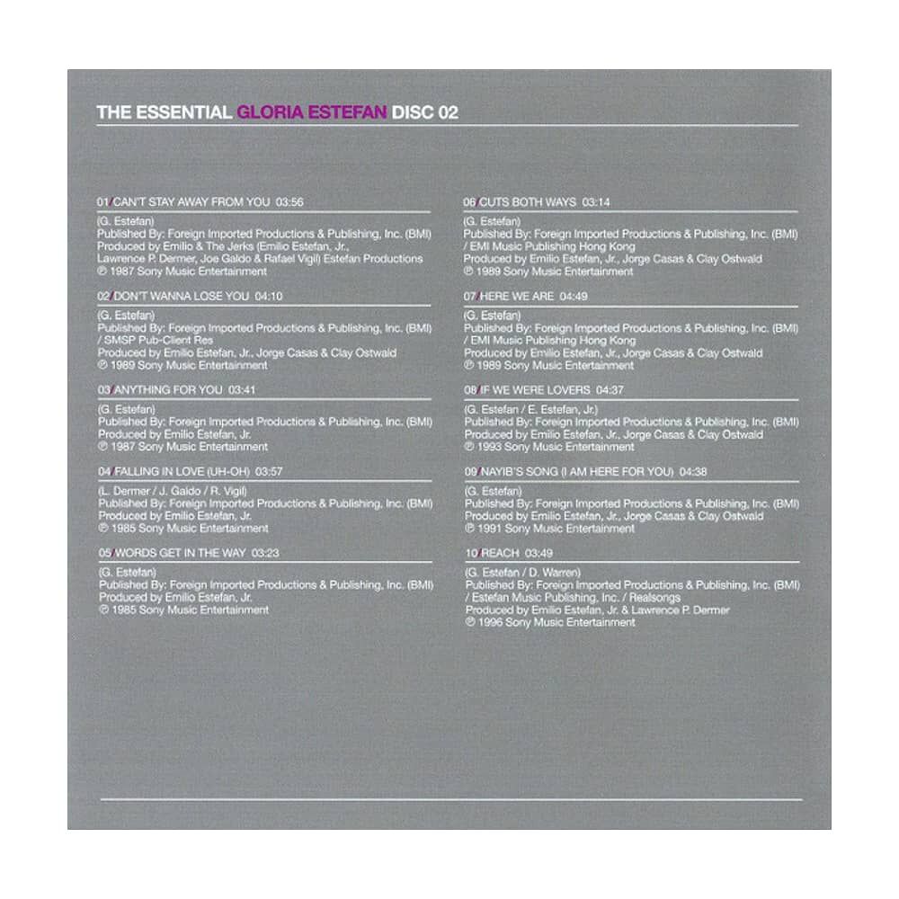 Gloria Estefan - Essential Gloria Estefan (2cd) | Cd image number 7.0