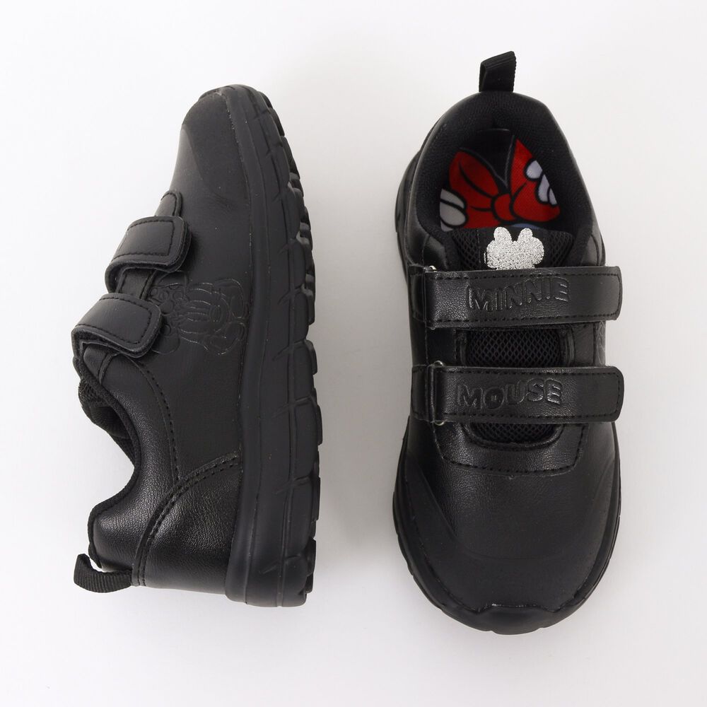 Zapatilla Escolar Ni&ntilde;a Velcro Minnie Mouse Negro Disney image number 3.0
