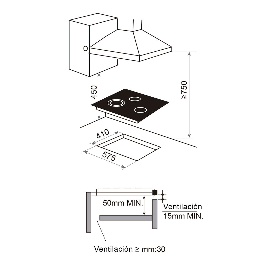 Encimera Vitrocerámica Grner Touch Dual 3q image number 4.0