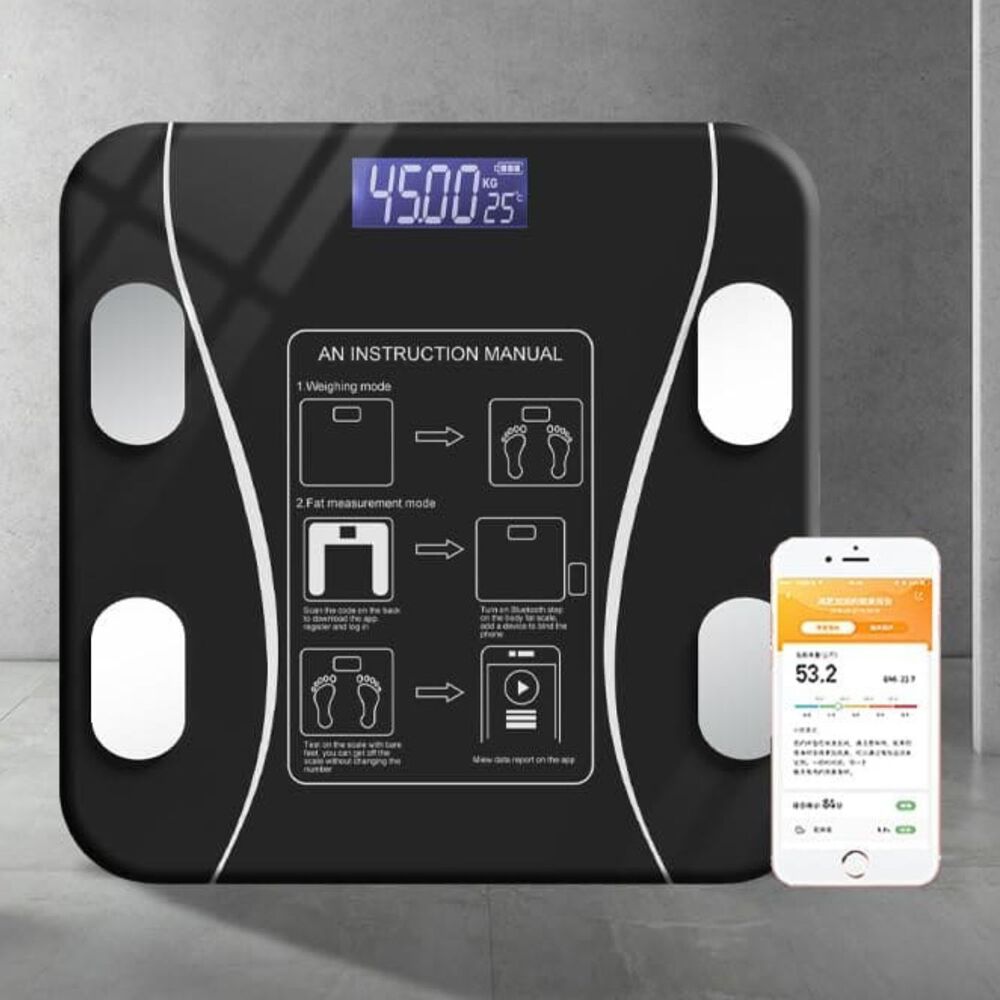 Smartfit Pro Balanza Cuadrada Inteligente Para Hogar Negro image number 5.0