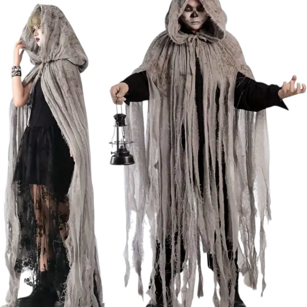 Disfraz Cosplay Capa De Terror Con Capucha Tunica Halloween Hollow Knight Anubis Momia image number 6.0