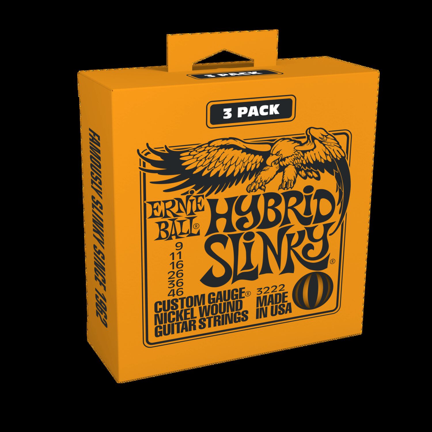 Pack De 3 Set De Cuerdas Ernie Ball Hybrid Slinky Nickel 9 - 46 image number 0.0