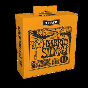 Pack De 3 Set De Cuerdas Ernie Ball Hybrid Slinky Nickel 9 - 46