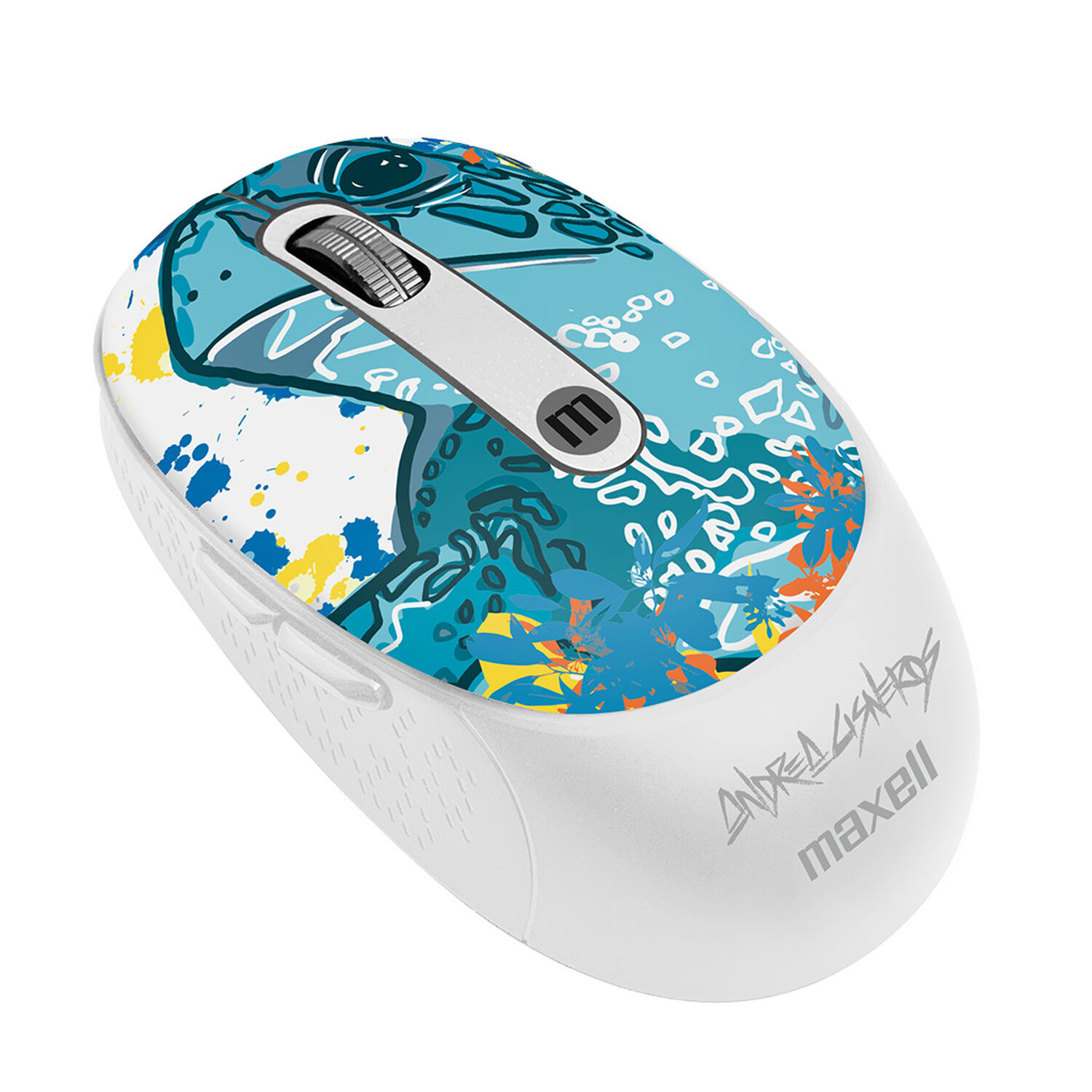 Mouse Inal&aacute;mbrico Maxell Dise&ntilde;o Wild 4000dpi Usb/usb-c Tortuga image number 1.0