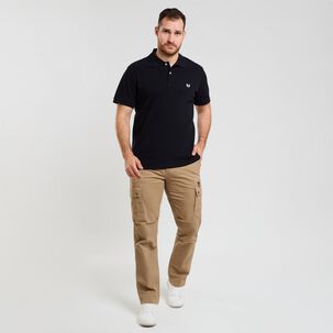Polera Lisa Regular Manga Corta Cuello Piqué Hombre Peroe