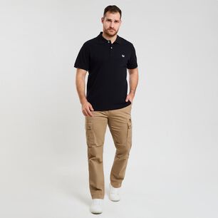 Polera Lisa Regular Manga Corta Cuello Piqu&eacute; Hombre Peroe