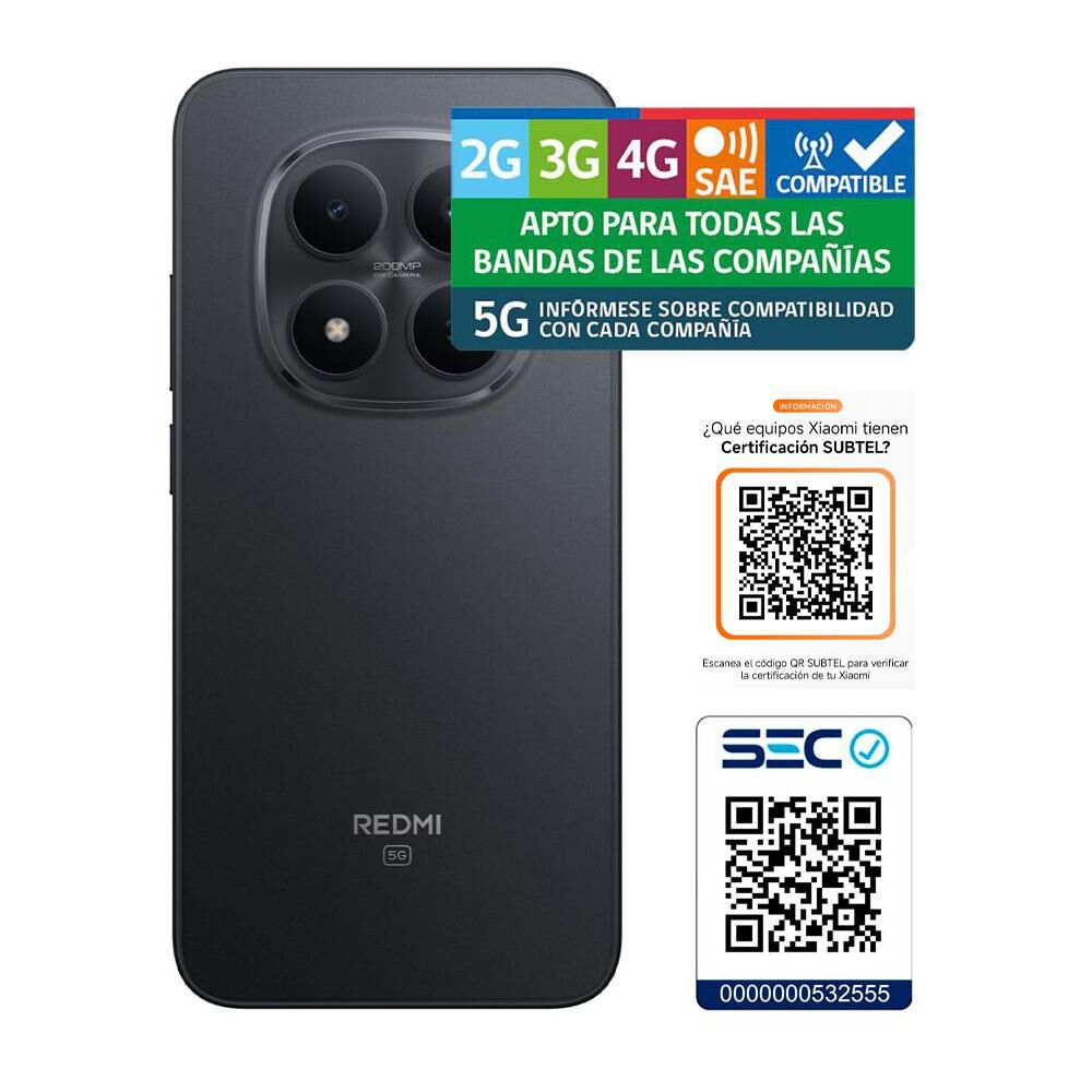 Smartphone Xiaomi Redmi Note 15 Pro / 5G / 256 GB / Negro / Liberado + Redmi Buds 6 Play image number 8.0