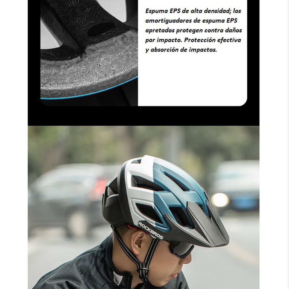 Casco Bicicleta Adulto Rockbros Negro Amarillo image number 5.0