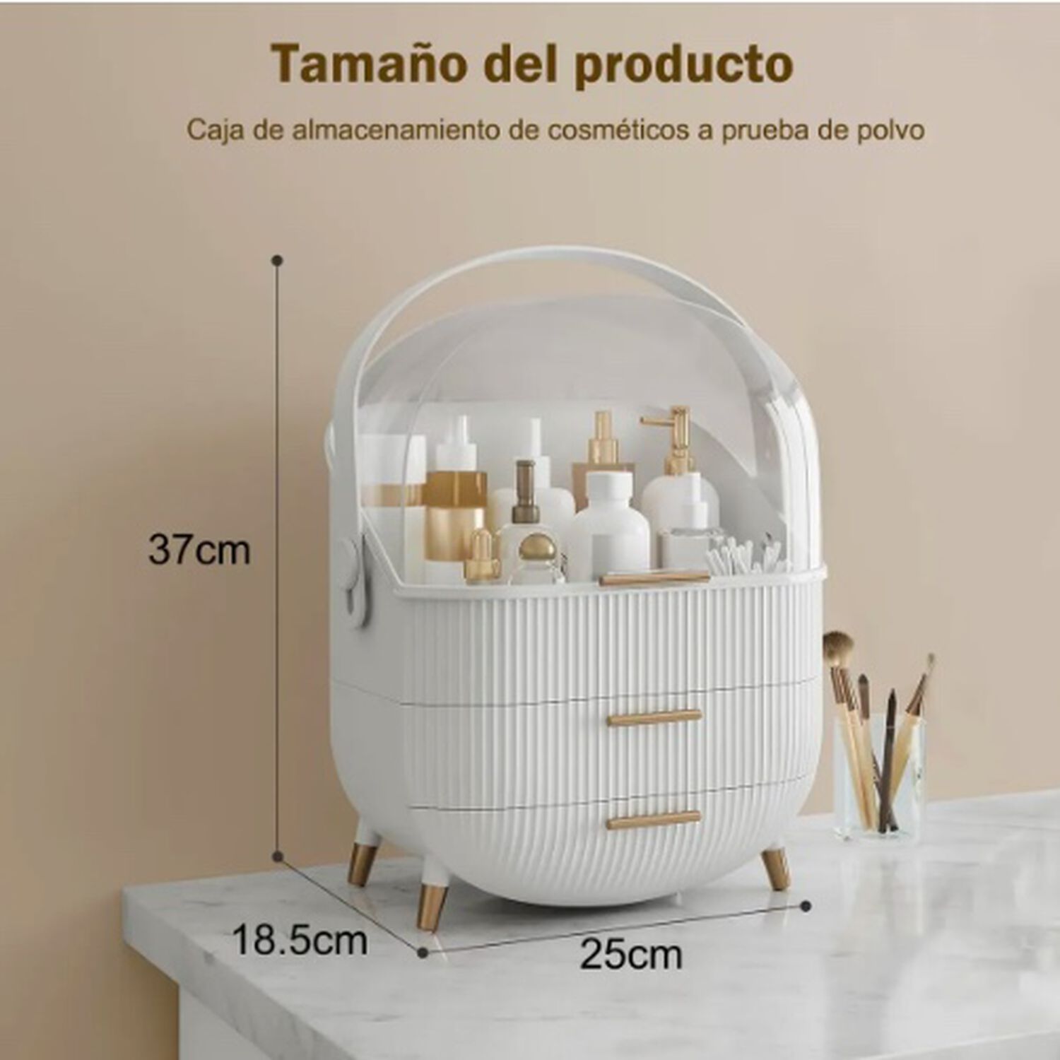 Caja Organizador De Cosm&eacute;ticos Blanco image number 1.0