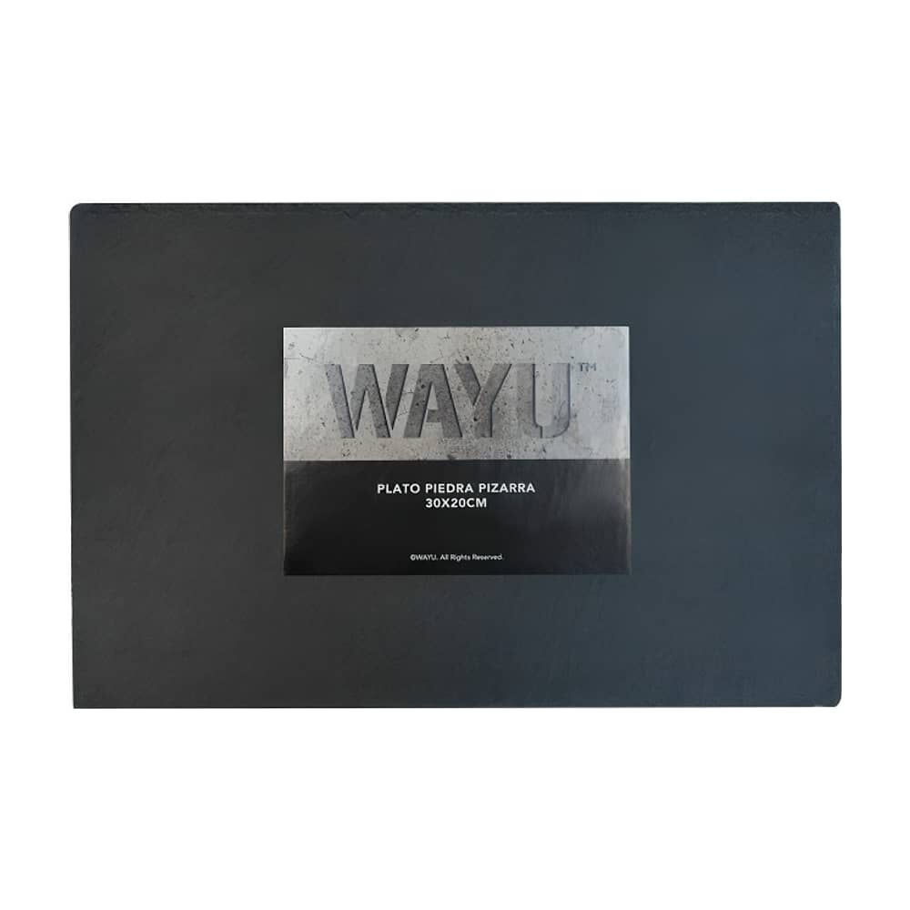 Plato Rectangular Piedra Pizarra 30 Cm Wayu image number 1.0