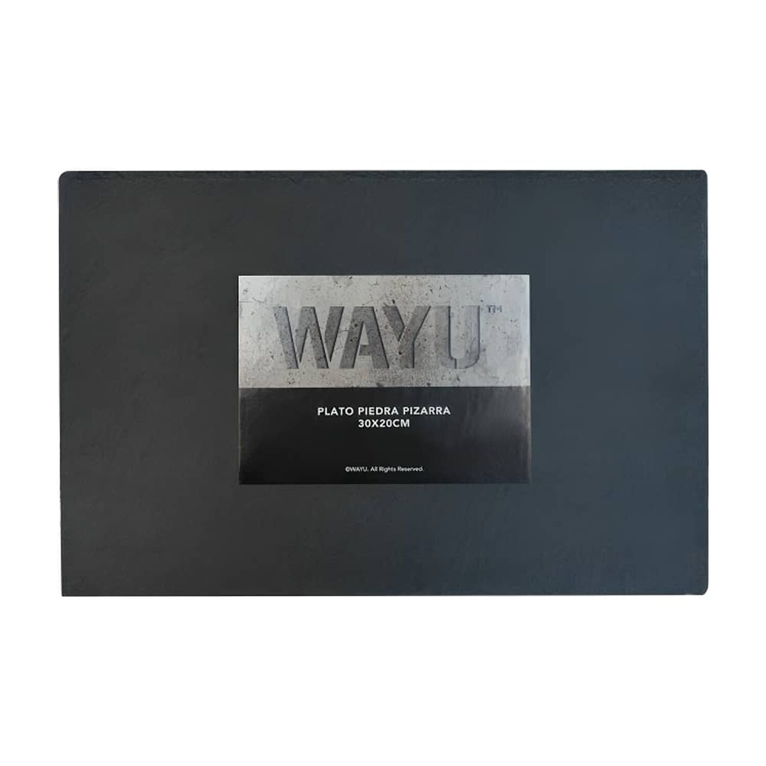 Plato Rectangular Piedra Pizarra 30 Cm Wayu image number 1.0