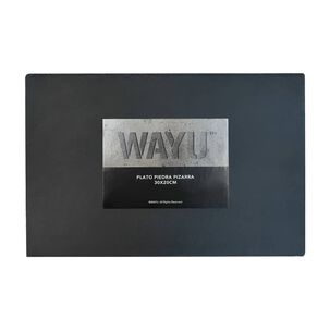 Plato Rectangular Piedra Pizarra 30 Cm Wayu