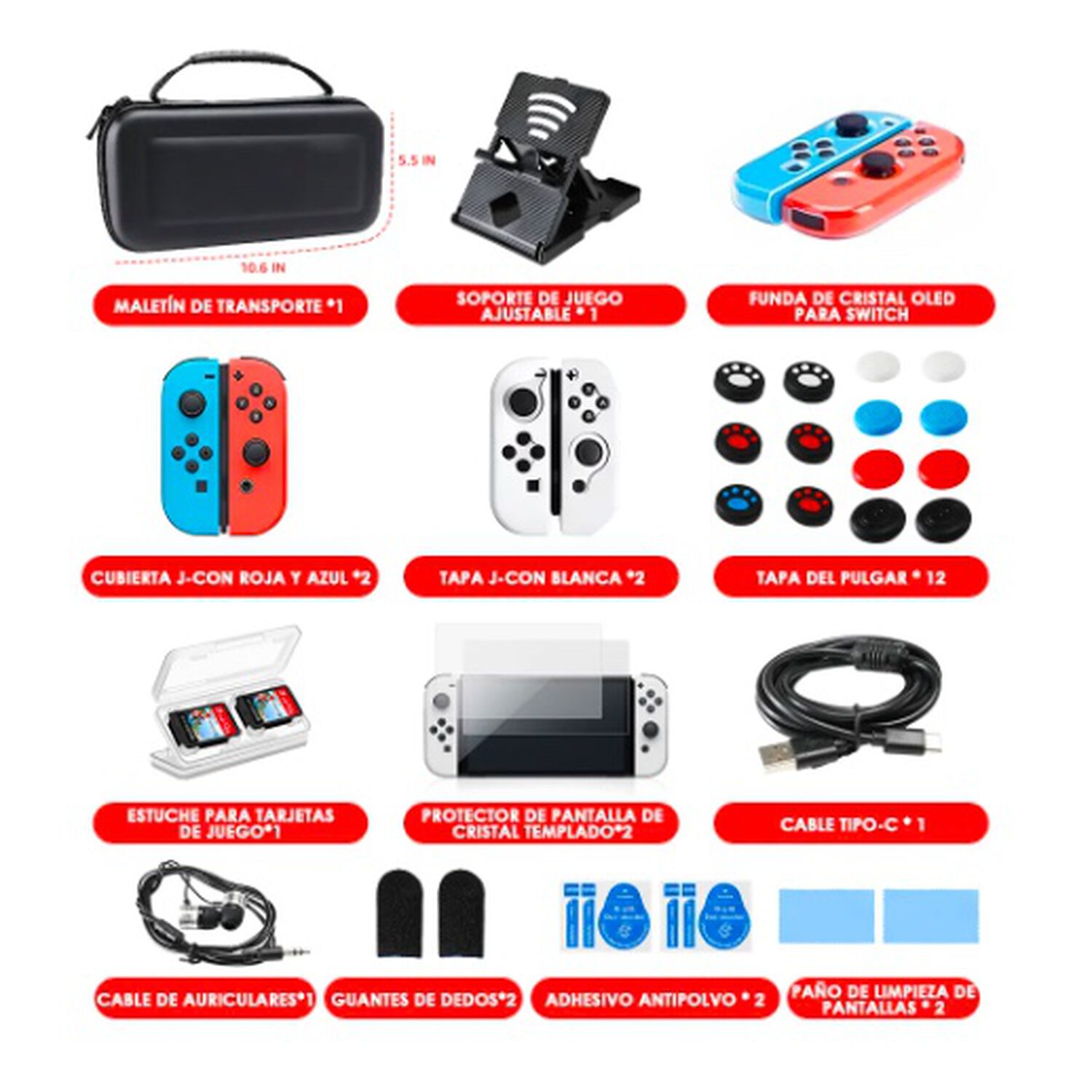 Estuche Para Switch Oled Pack 36 En 1 image number 1.0