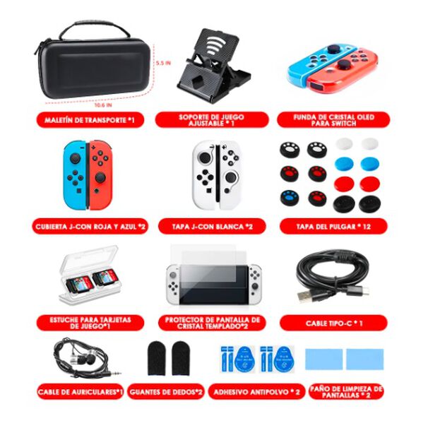 Estuche Para Switch Oled Pack 36 En 1
