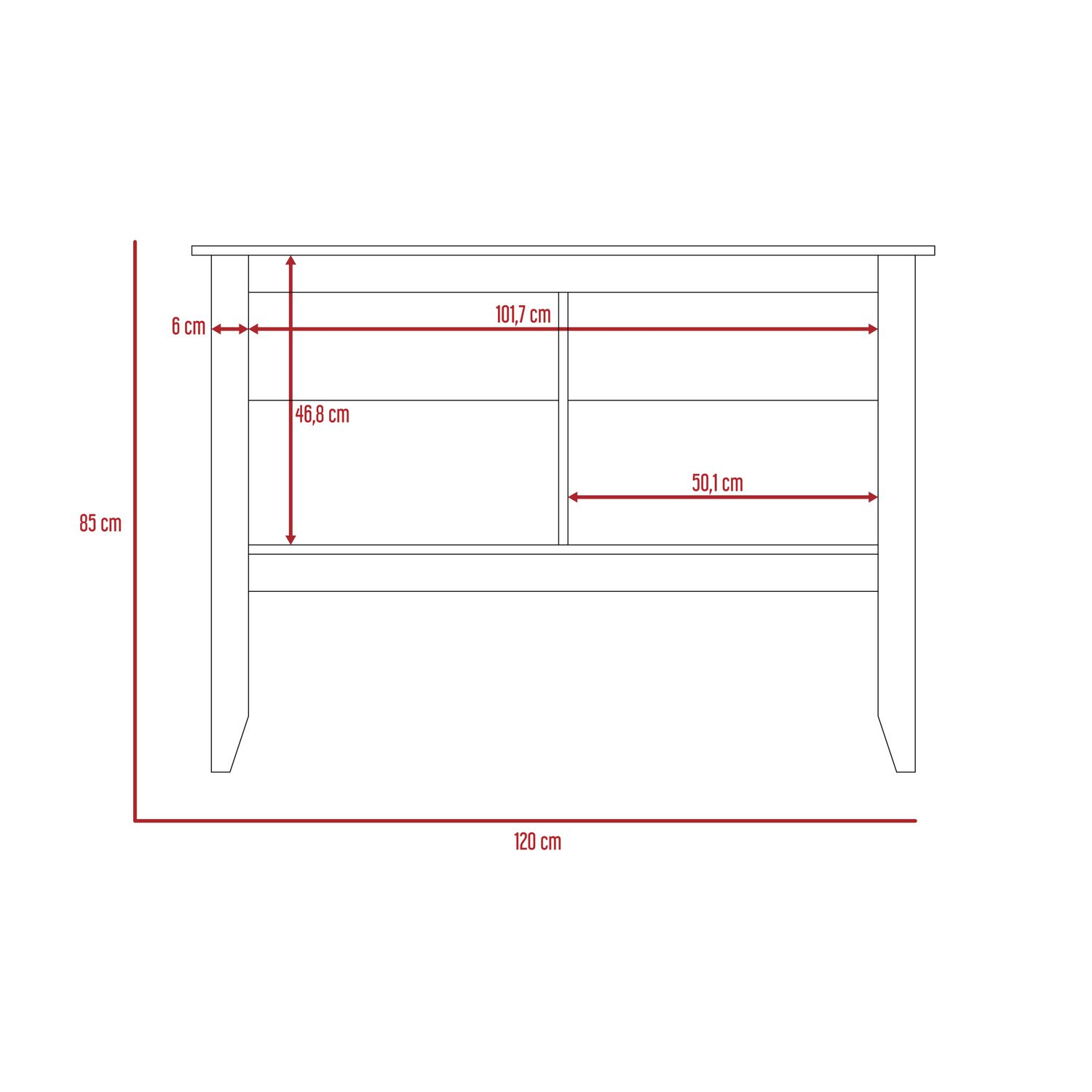 Arrimo 85x120x32 Cm Fm-004o Cafe Oscuro image number 6.0